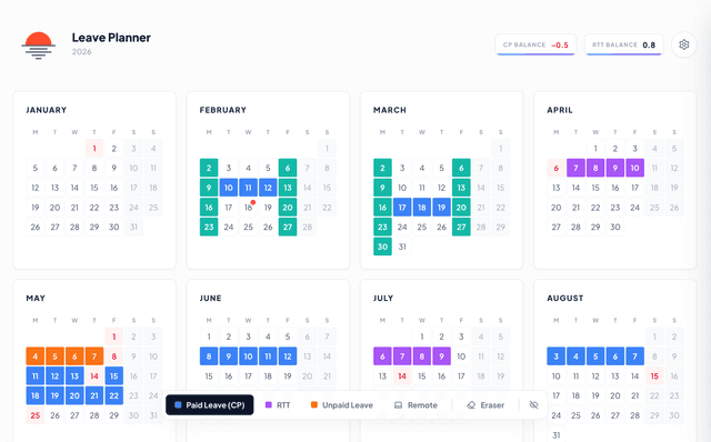 France Leave Planner